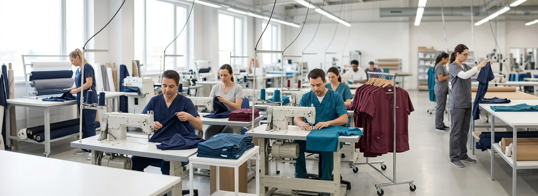 Medical scrub manufacturing and garment production